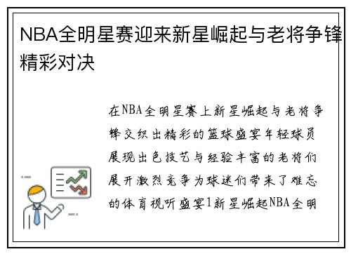 NBA全明星赛迎来新星崛起与老将争锋精彩对决